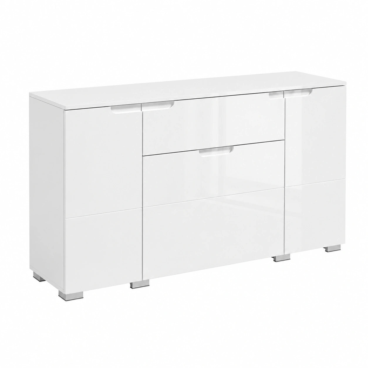 Kommode – 180 × 40 × 80 cm, mit Schubladen, mit mehreren Türen, für Wohnzimmer und Schlafzimmer
