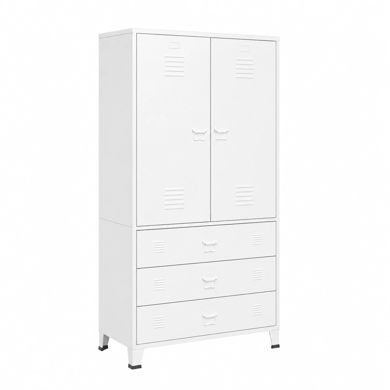 Kleiderschrank – 90 × 50 × 180 cm, Industriestil, aus Metall