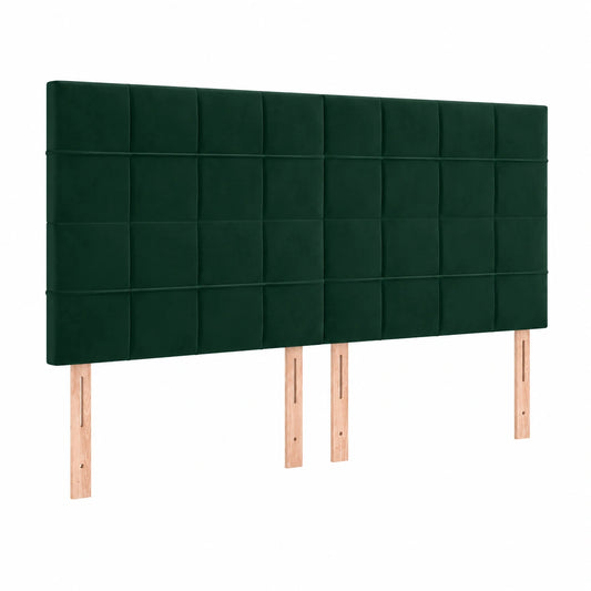 Kopfteil – 128 cm, gepolstert, aus Samt, für Schlafzimmer