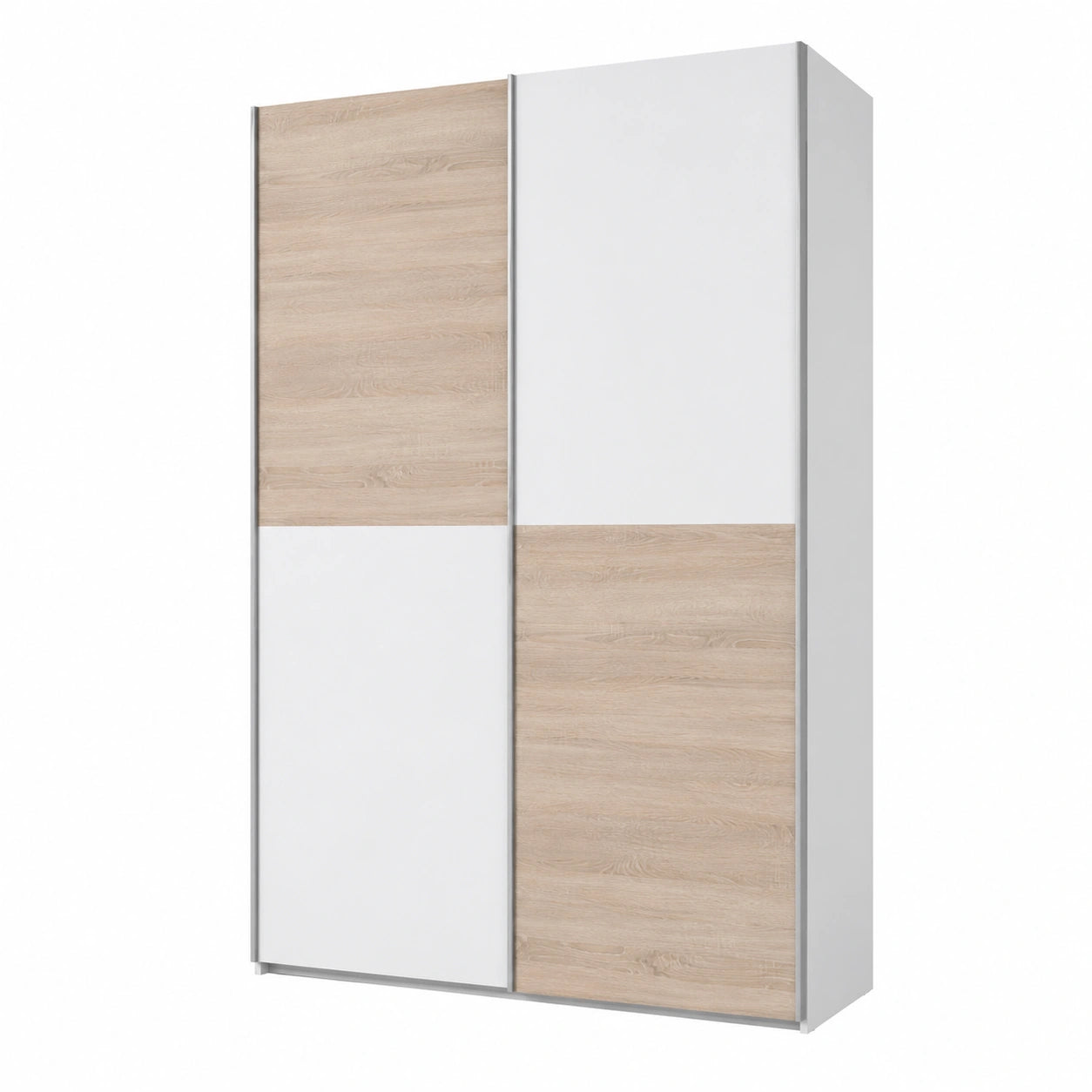 Kleiderschrank – 170 × 195 × 58 cm, mit Stauraum, aus Eichenholz