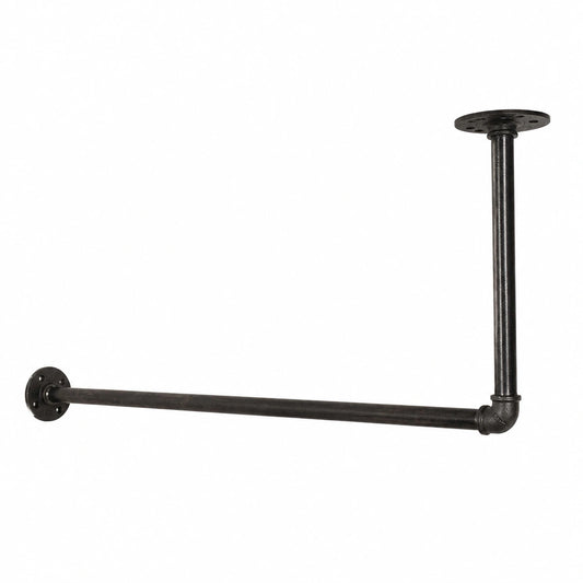 Garderobe – 100 × 40 cm, Industriestil, Schwarz