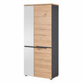Garderobenschrank – 65 × 197 × 38 cm, moderner Stil, mit Stauraum, aus Eichenholz, Artisan-Eiche