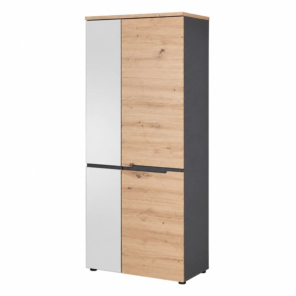 Garderobenschrank – 65 × 197 × 38 cm, moderner Stil, mit Stauraum, aus Eichenholz, Artisan-Eiche