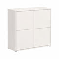 Highboard – 124,5 cm, moderner Stil, aus Holzwerkstoff, Beige, für Wohnzimmer und Schlafzimmer