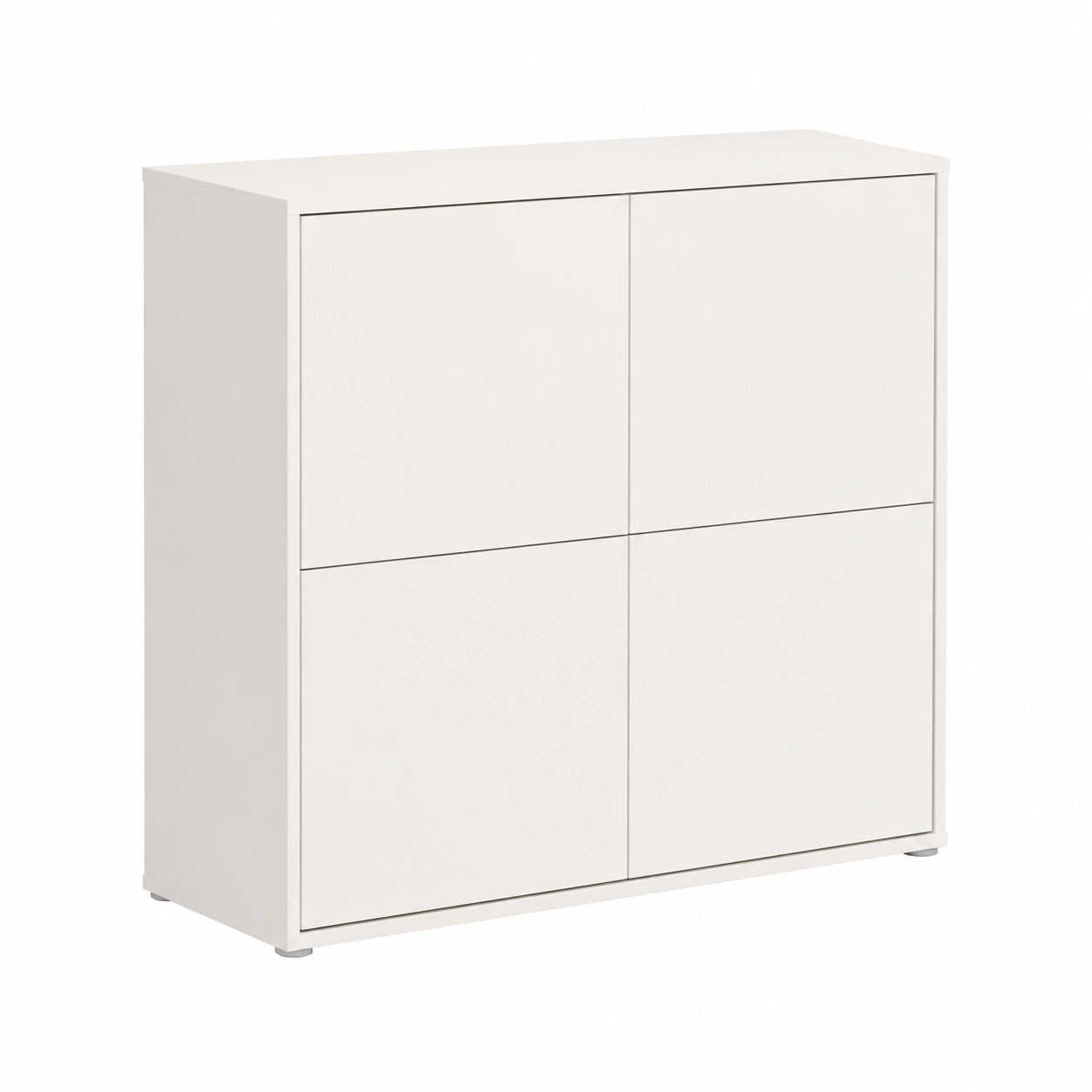 Highboard – 124,5 cm, moderner Stil, aus Holzwerkstoff, Beige, für Wohnzimmer und Schlafzimmer