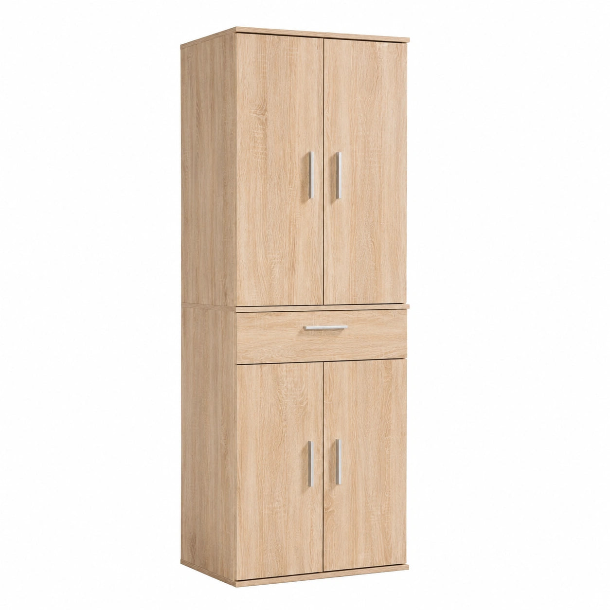 Mehrzweckschrank – 2-teilig, aus Eichenholz, Sonoma-Eiche und Braun